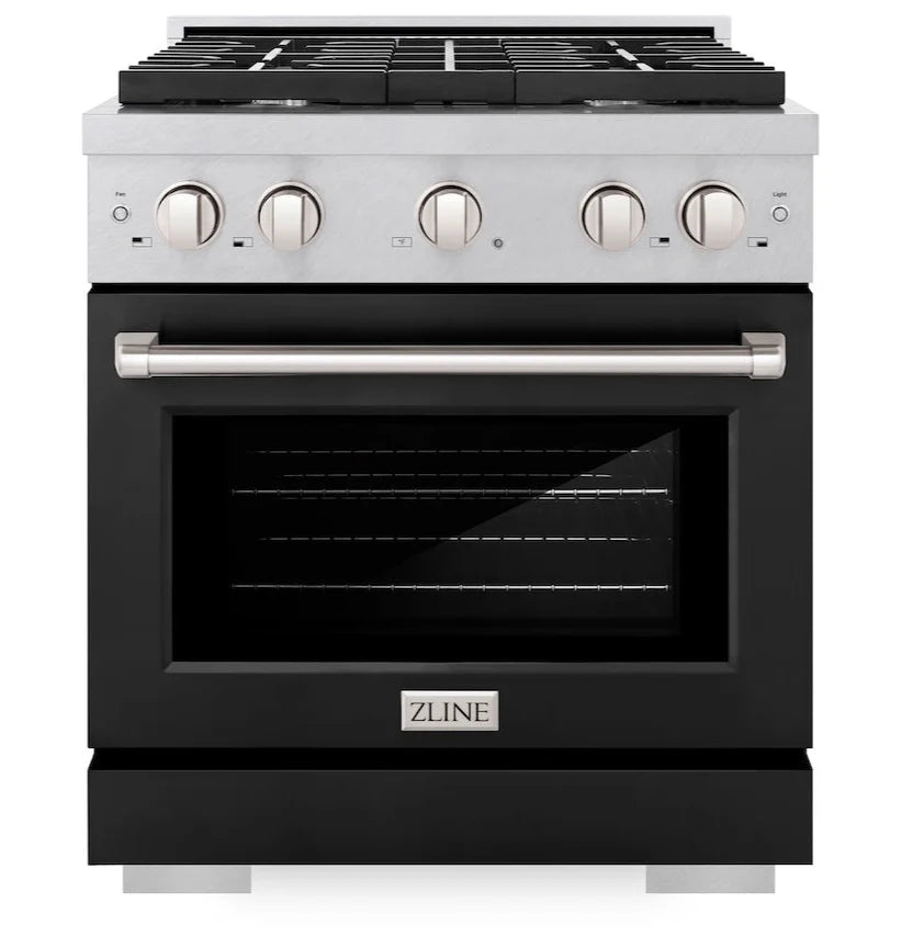 30 4.2 cu. ft. Gas Range with Convection Oven Stainless Steel Black Matte Door Y9179