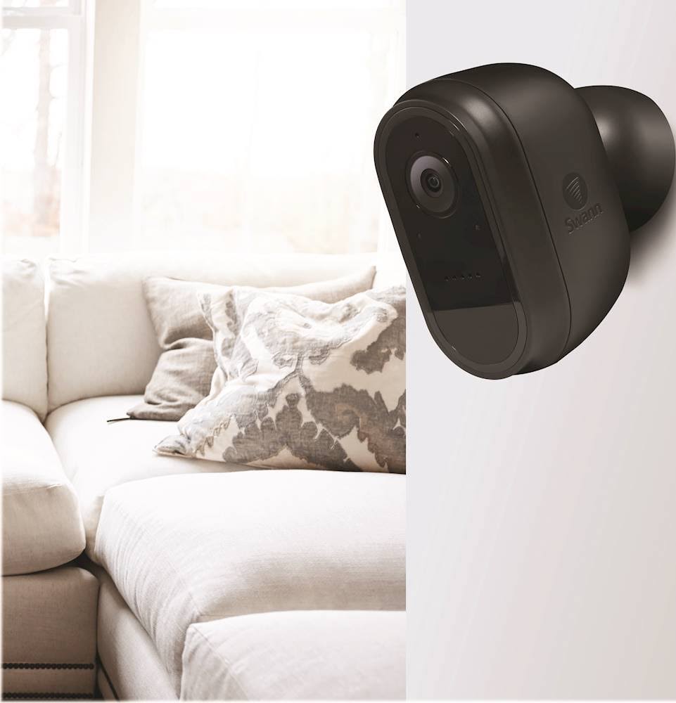 Indoor/Outdoor 1080p Wi-Fi Wire-Free Surveillance Camera 2-Pack Black C142330