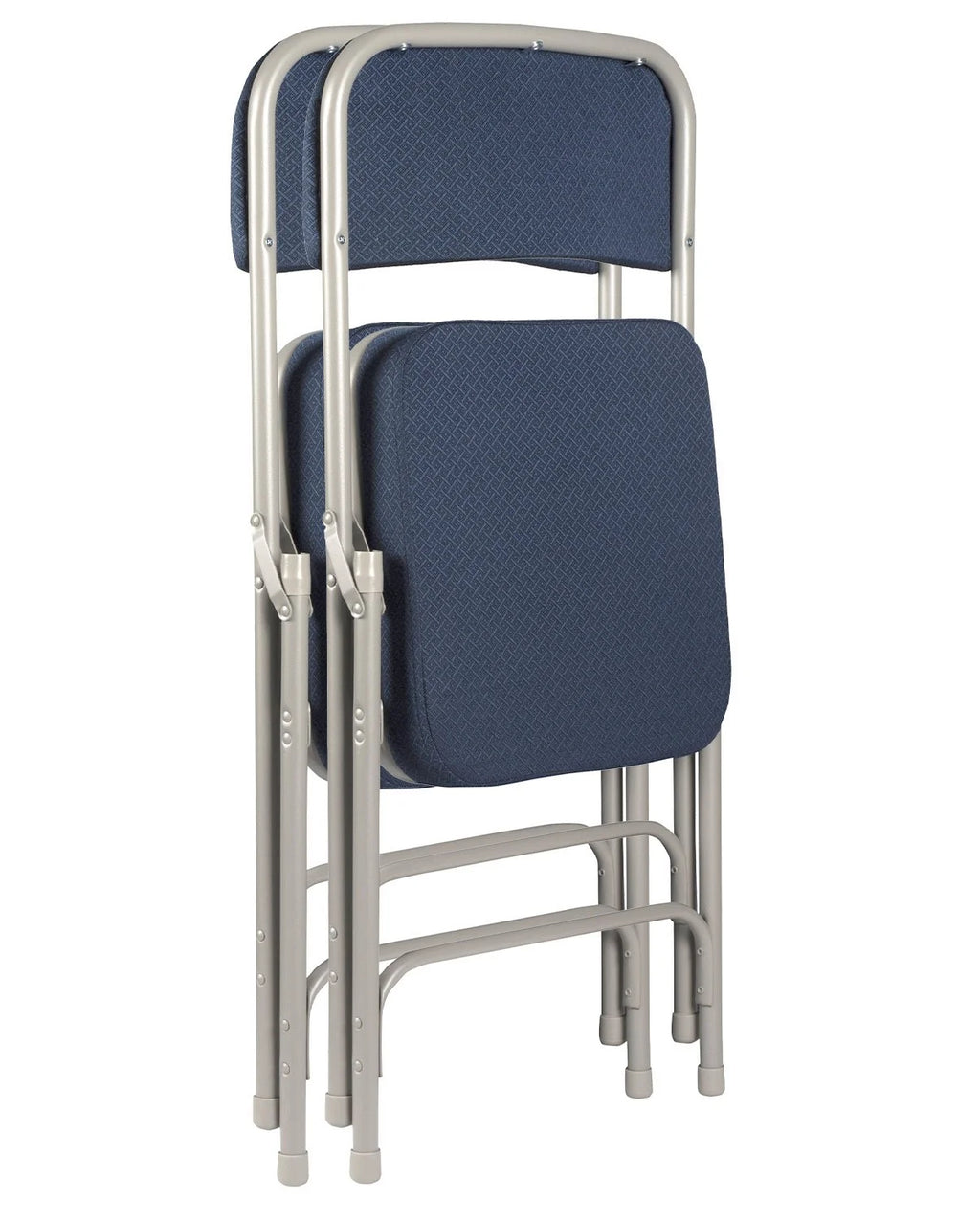 Blue Fabric Padded Folding Chair, Pack of 2 I54951