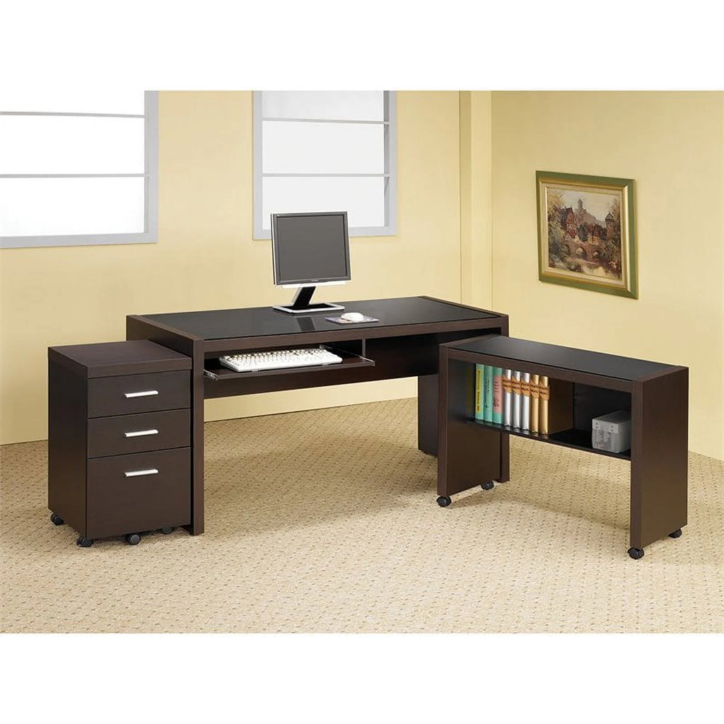Computer Desk and 3 Drawer Mobile File Cabinet T626