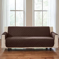 Brown Microfiber Sofa Protector S84105