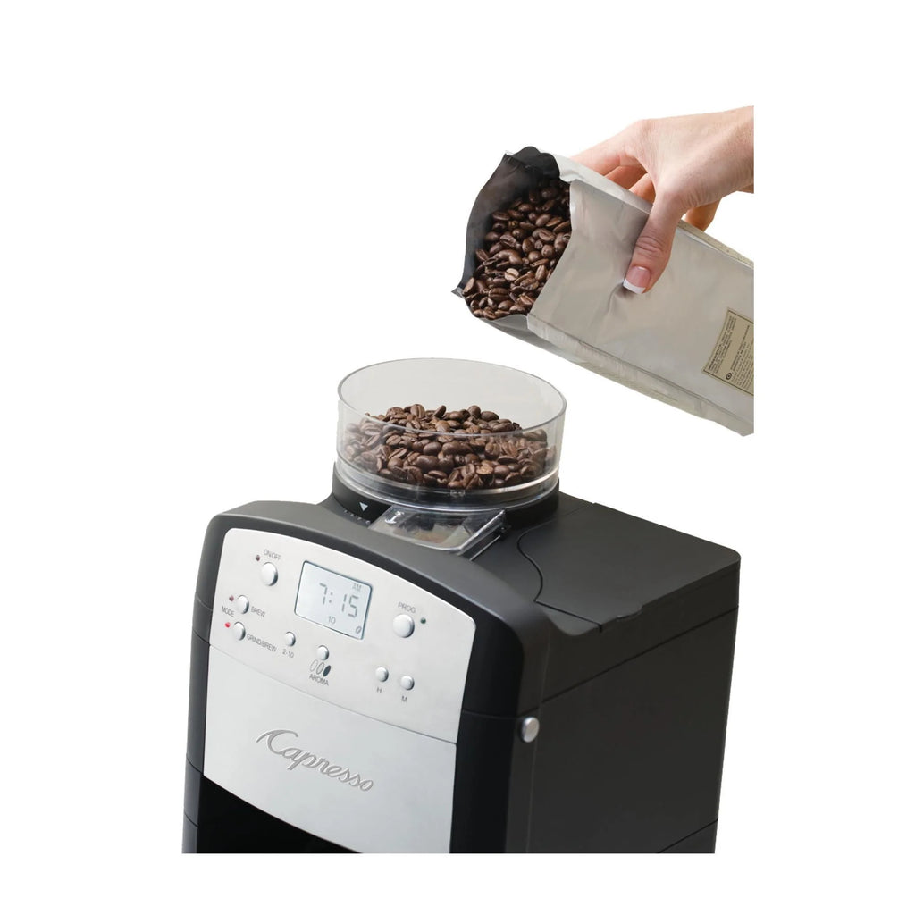 Black Coffee Maker with Conical Burr Grinder S362311