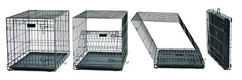 Single & Double Door Dog Crate with Leak-Proof Pan X759719