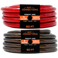 4Ga 50ft Black Red Translucent Car Power Ground Wire S75990