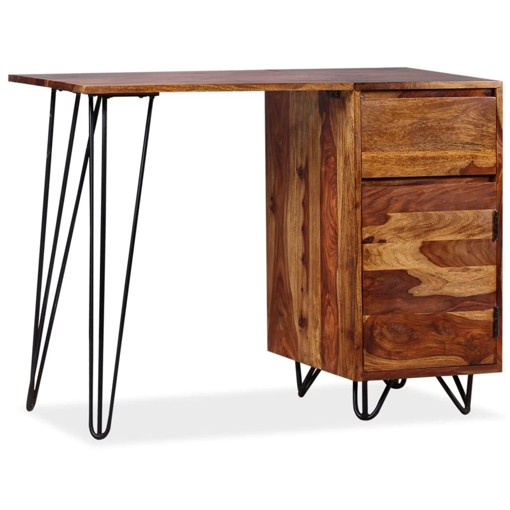 Writing Desk with 1 Drawer and 1 Cabinet Sheesham Wood K126600