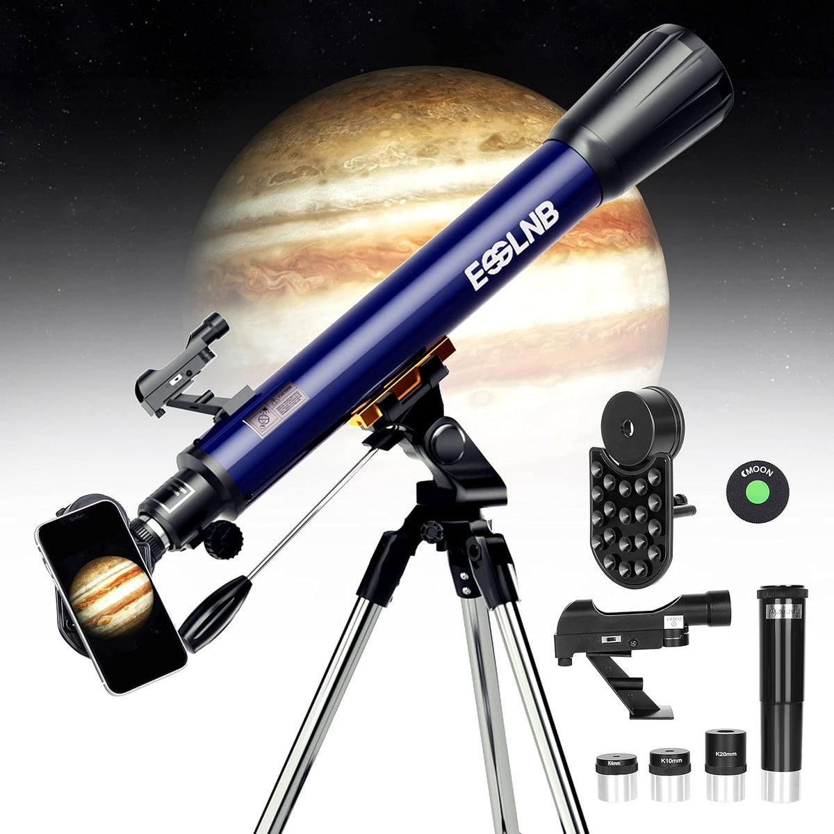 70mm Telescope with Tripod and Phone Adapter U389