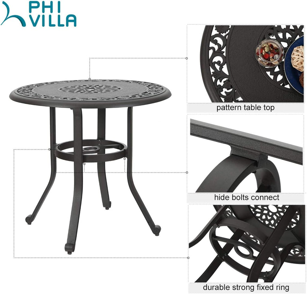 32 in Cast Aluminum Round Bistro Table A4574