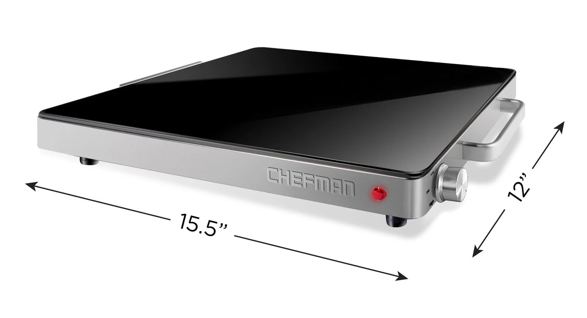 Compact Glasstop Warming Tray with Adjustable Temperature Control F180