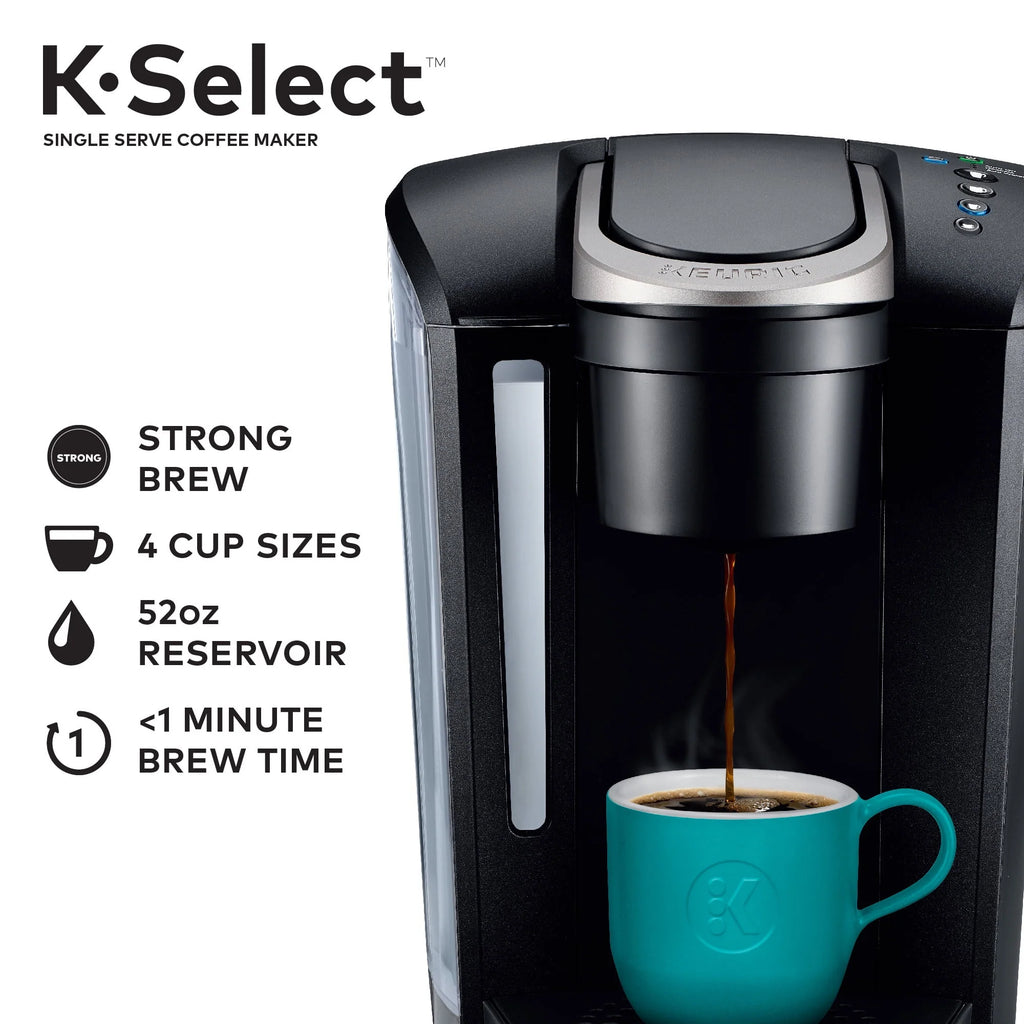 Single-Serve K-Cup Pod Coffee Maker with 12oz Brew Size, Matte Black U5746