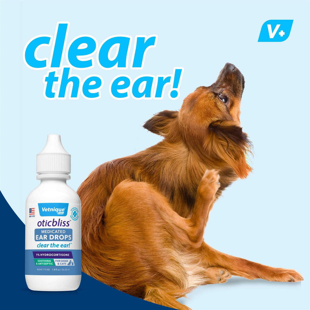 Medicated Ear Drops for Dogs & Cats with Hydrocortisone K699
