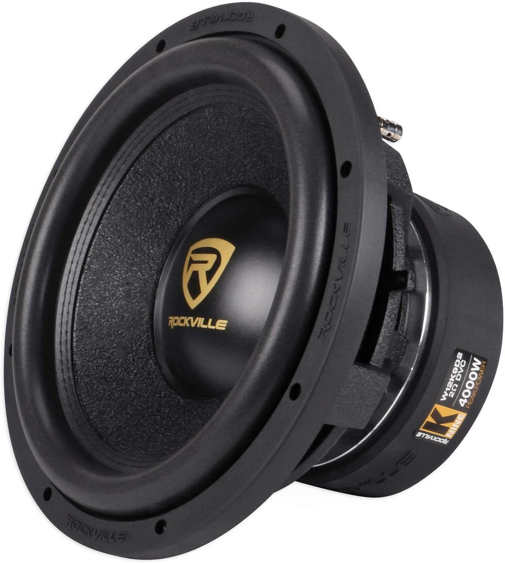 12 8000 Watt Car Subwoofers + Sealed Sub Box Enclosure Q5052
