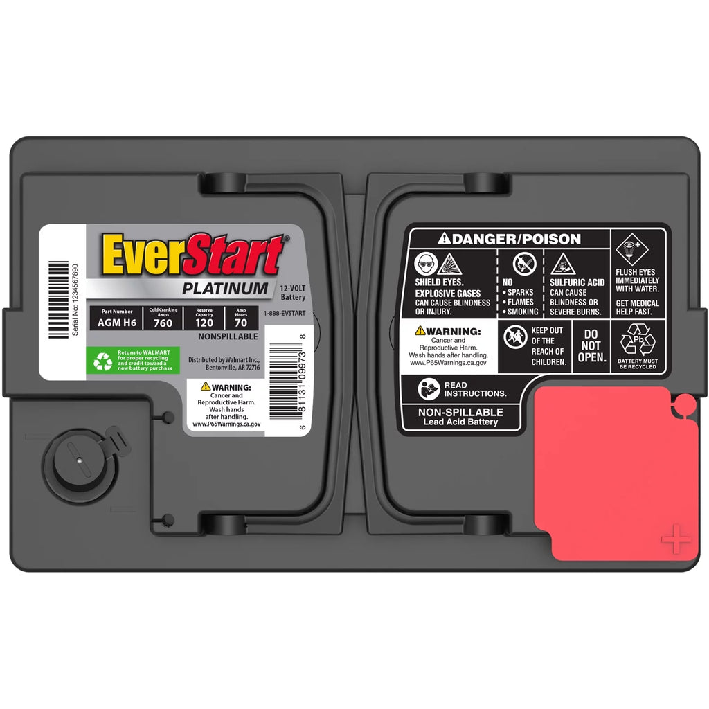 AGM Automotive Battery Group Size H6 12 Volt 760 CCA H62478