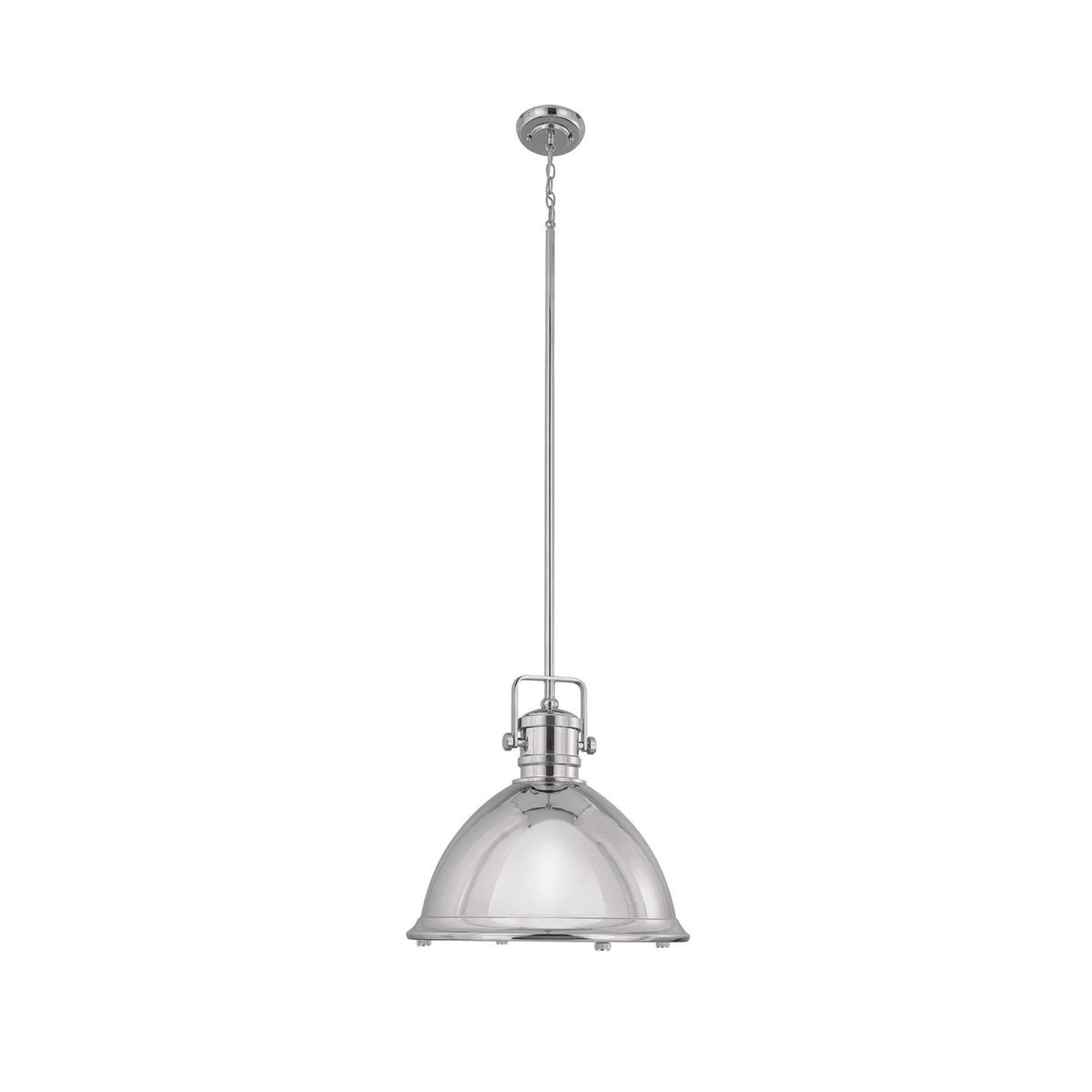1 Light Polished Nickel Pendant X8752