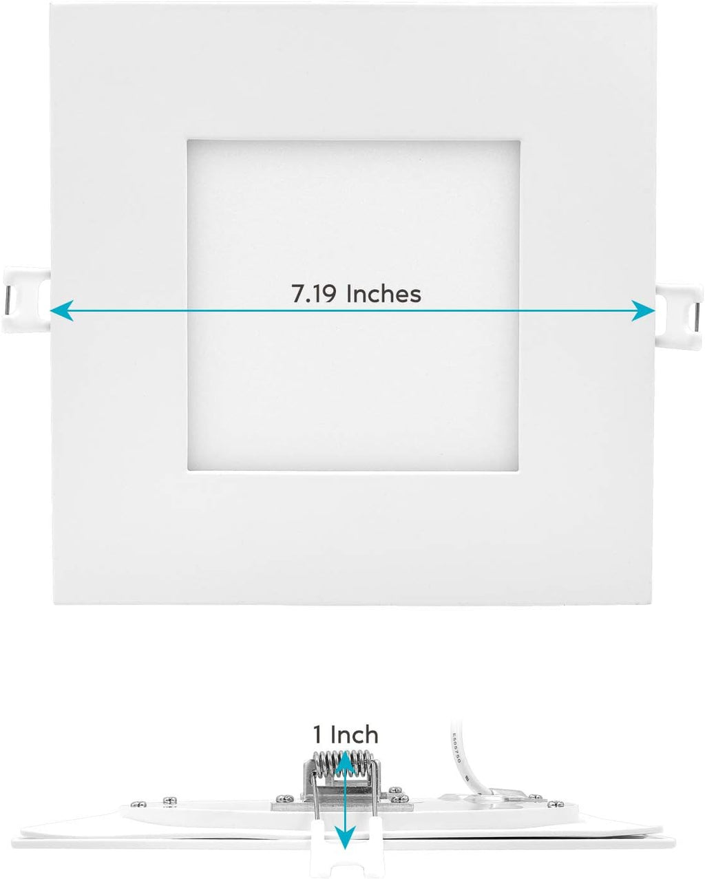 6 Inch Square LED Recessed Lighting, 5 Color Temperature, Dimmable, 4 Pack J449023