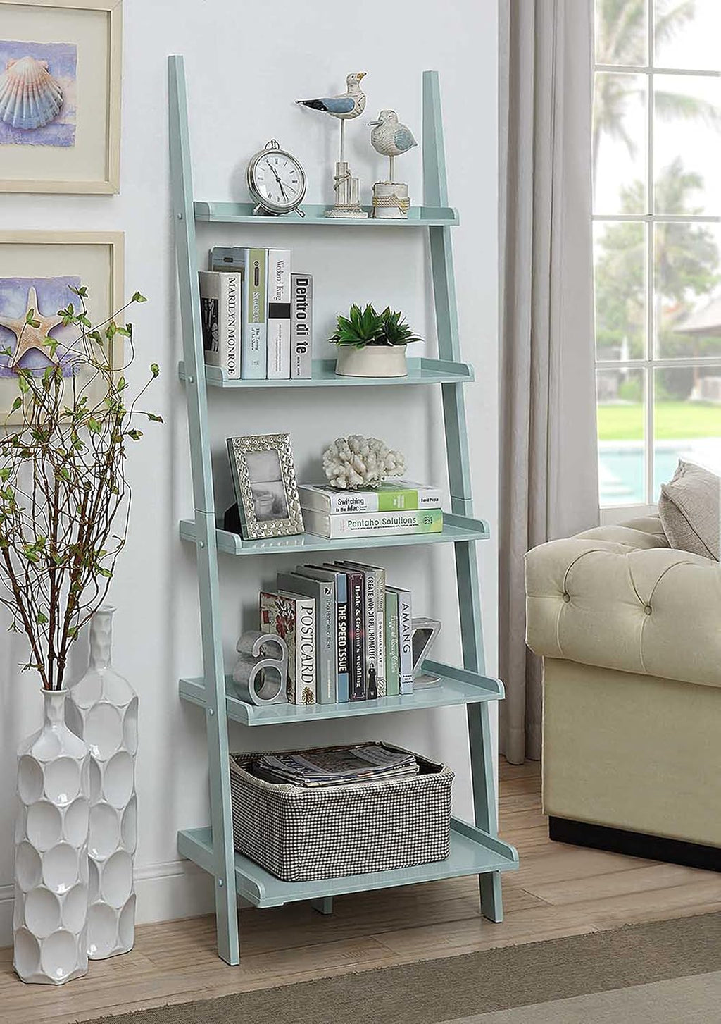 Espresso Bookshelf Ladder O34725
