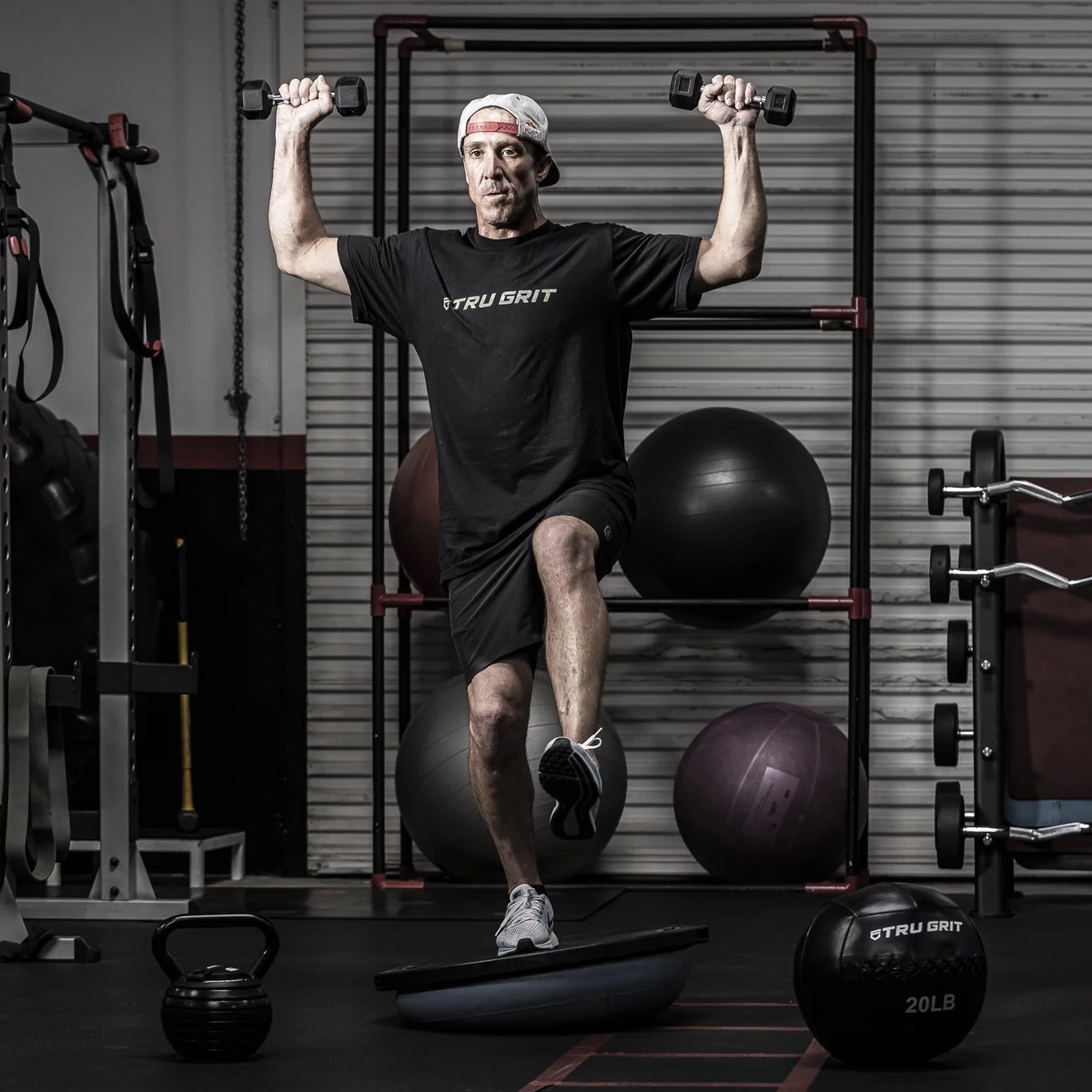 40lb Black Rubber Hex Dumbbell B44009