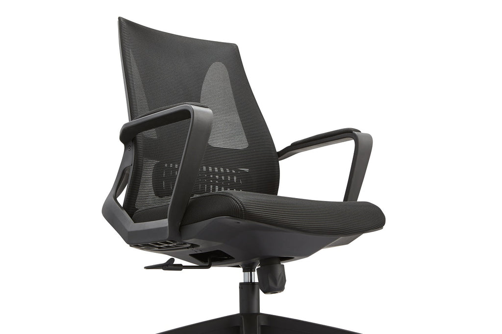 Black Reclining Ergonomic Mesh Office Chair with Lumbar Support K418