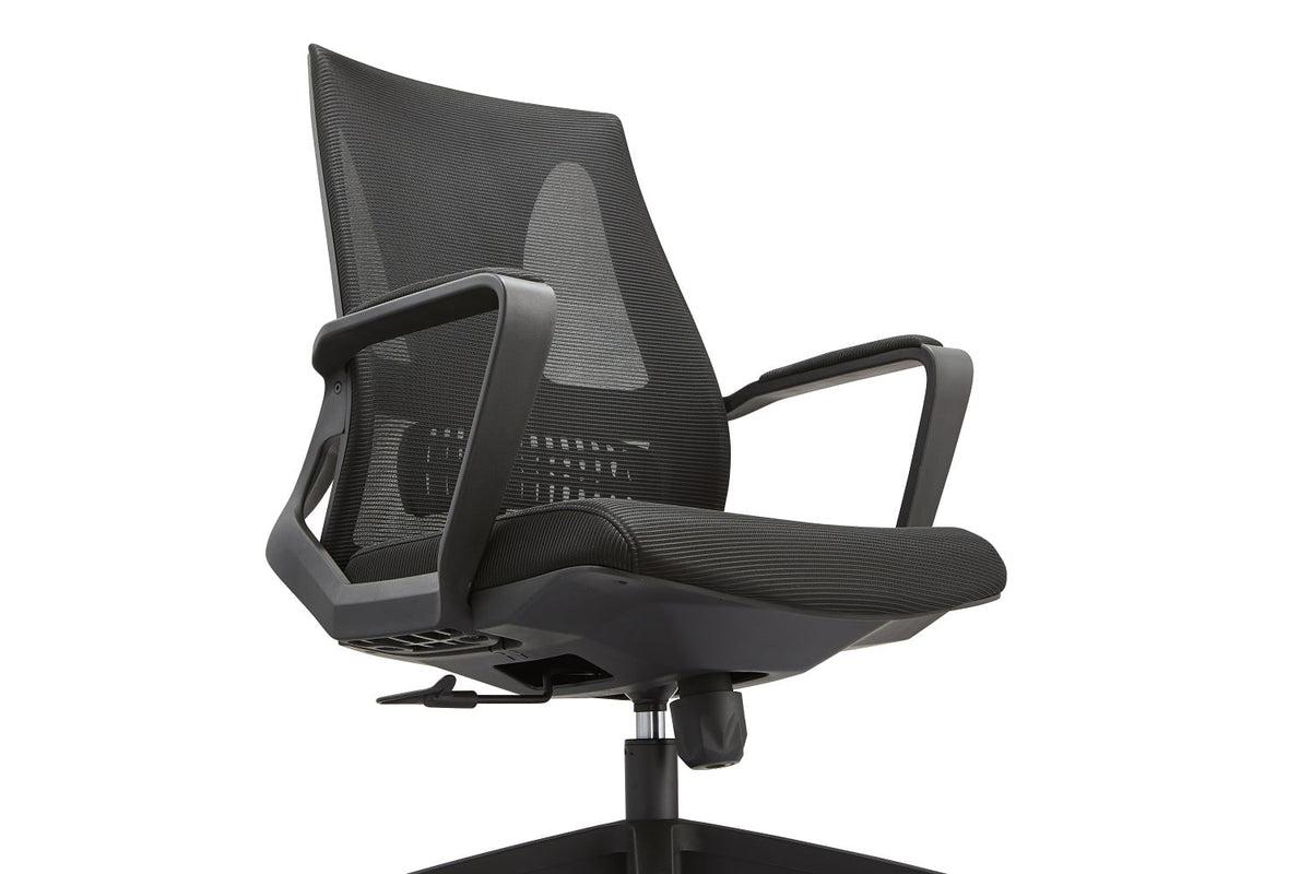 Black Reclining Ergonomic Mesh Office Chair with Lumbar Support K418