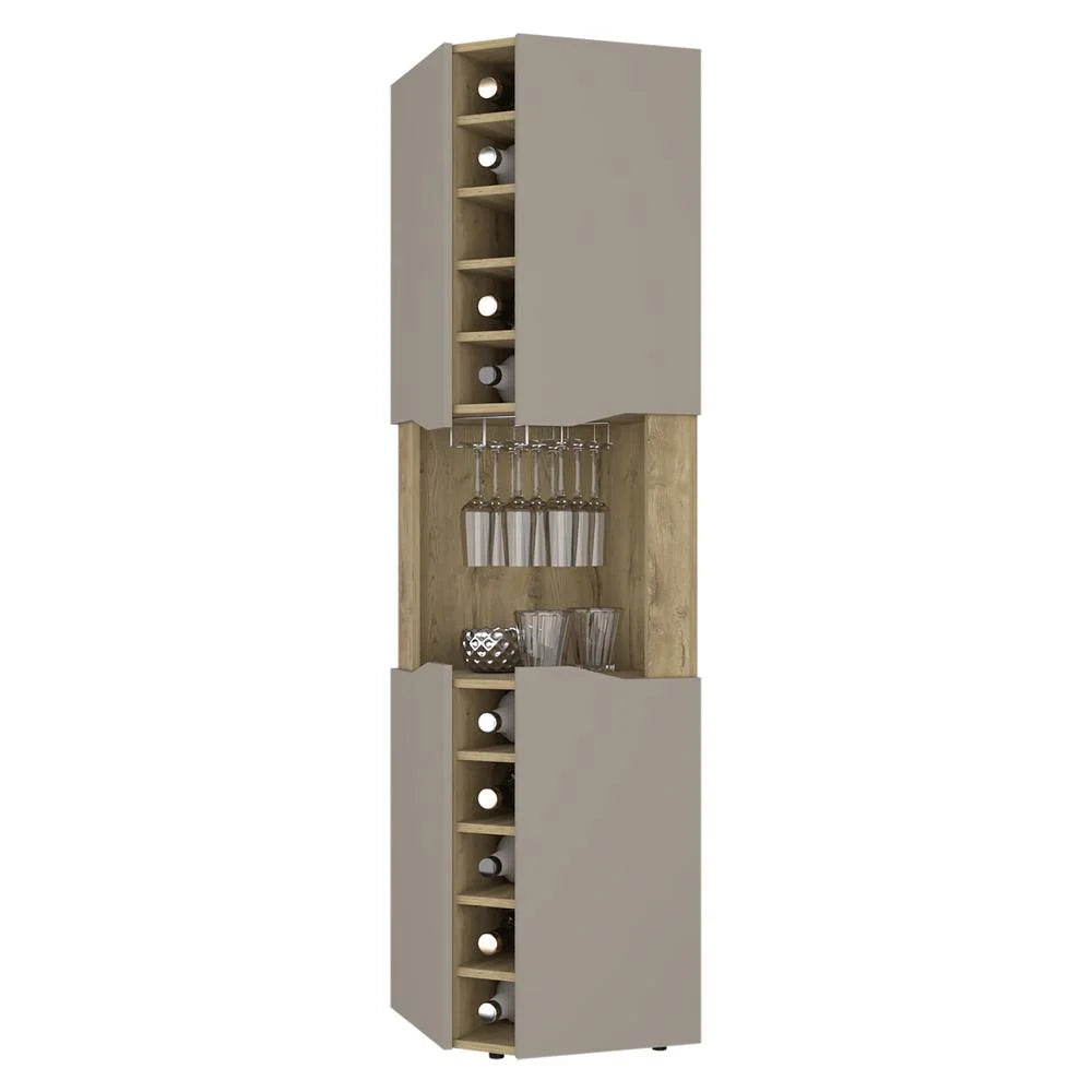 Corner Bar Cabinet Macadamia Taupe Engineered Wood S689368