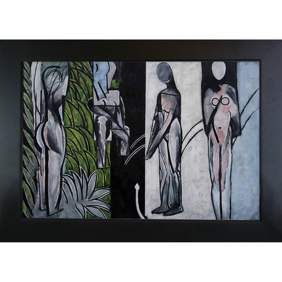 Hand Painted Framed Oil Reproduction on Canvas T454