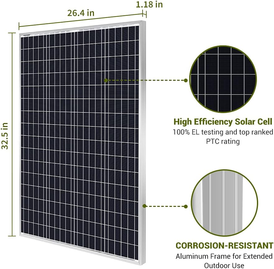 400 Watt 12 Volt Monocrystalline Solar Panel Kit with 30A PWM Charge Controller D782659