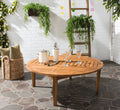 Teak Brown Round Outdoor Coffee Table V68919