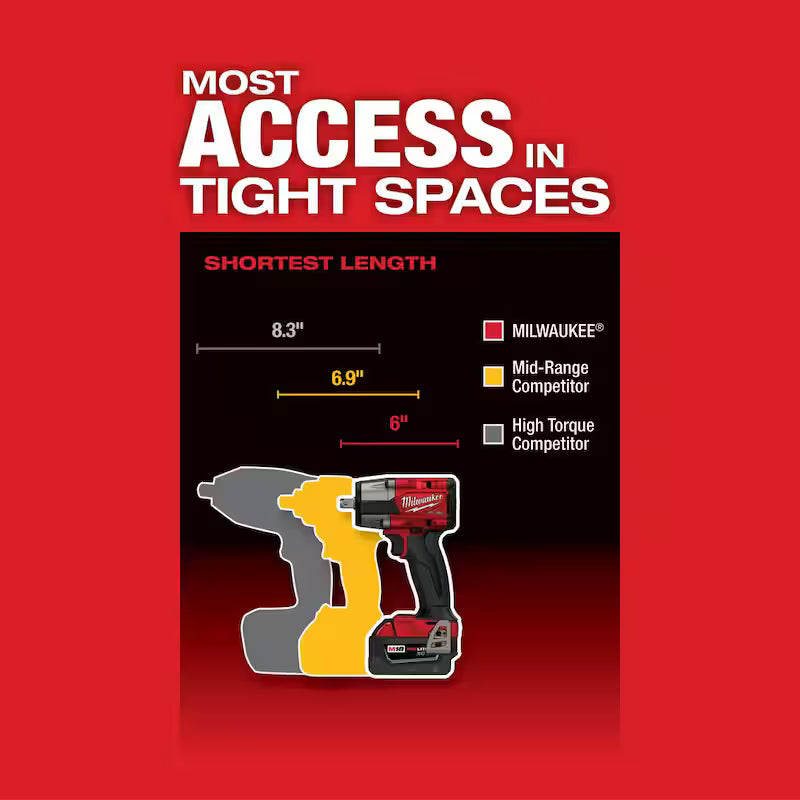 18V Brushless Cordless 1/2 in. Impact Wrench with Impact Socket Set Y154