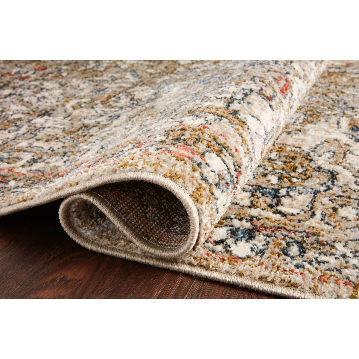 Grey Distressed Medallion Area Rug 7'10" x 10' F60386