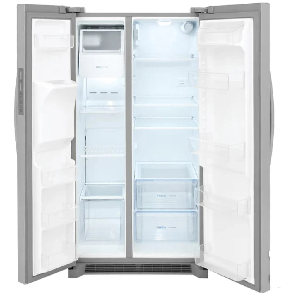 36 IN 25.6 CU FT Stainless Steel Side-by-Side Refrigerator with Water and Ice Dispenser Y73485