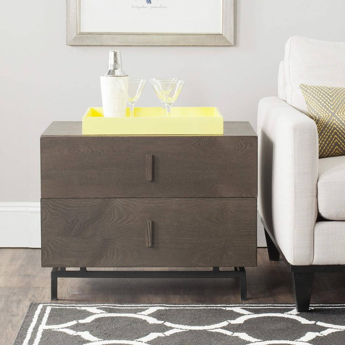 Dark Brown and Black Cabinet M637