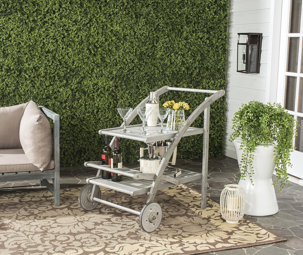 Grey Wash Outdoor Tea Cart W85961