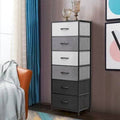 6 Drawer Lingerie Chest Black Gray I96890