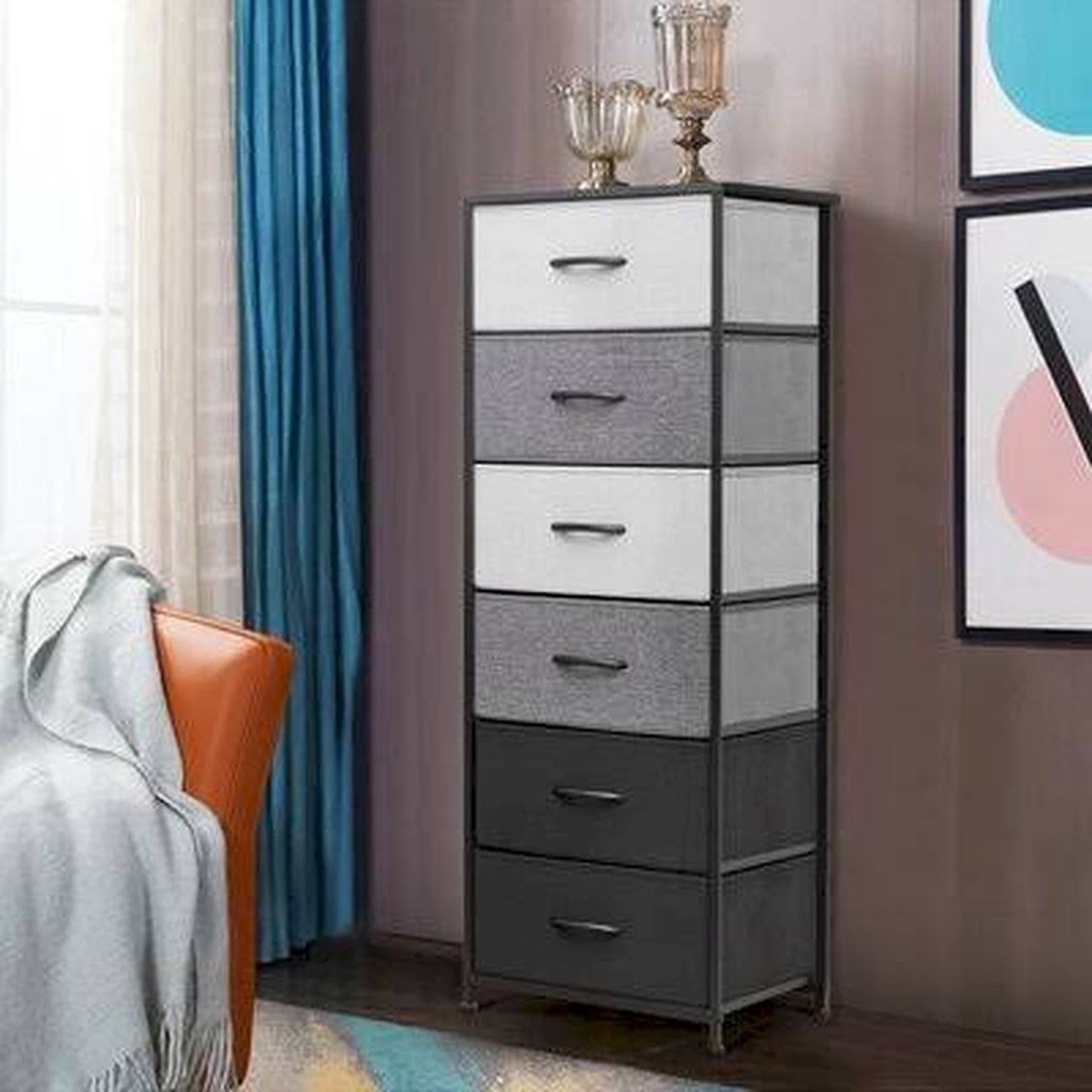 6 Drawer Lingerie Chest Black Gray I96890