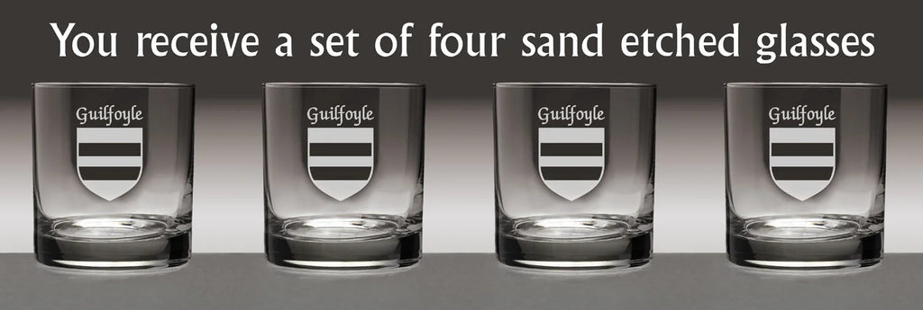 Set of 4 Etched Tumbler Glasses R4566