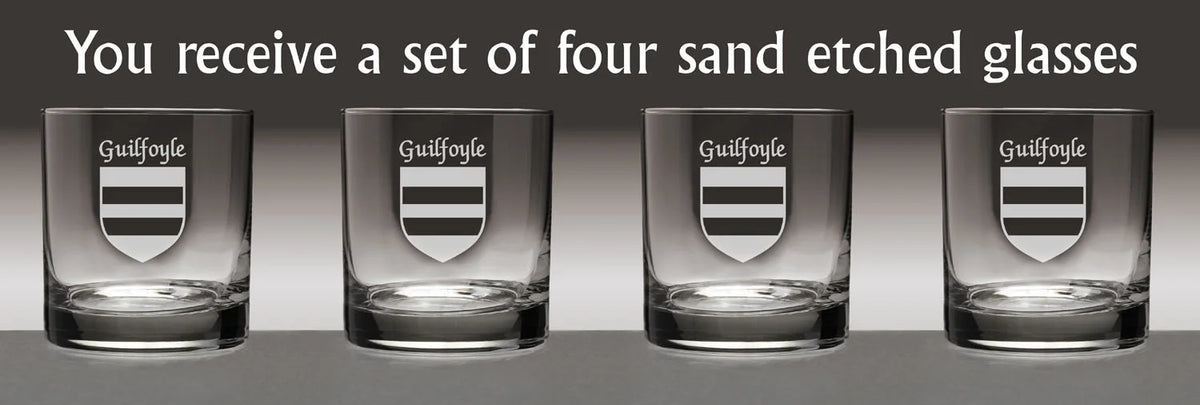 Set of 4 Etched Tumbler Glasses R4566