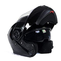 Gloss Black Modular Motorcycle Helmet with Drop Down Visor XX-Large L9597