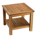 Solid Teak Wood Side Table with Shelf Y904