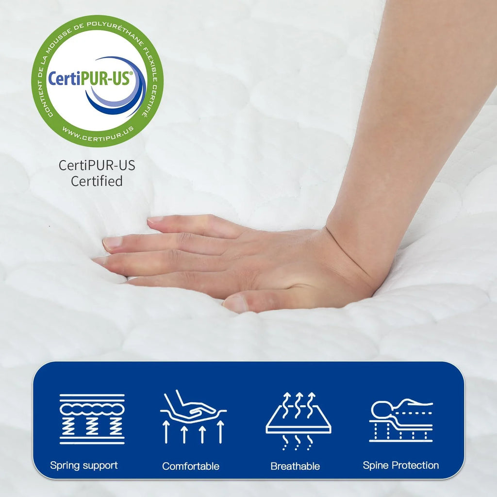 6 Inch Medium Firm Hybrid Twin Mattress J38438