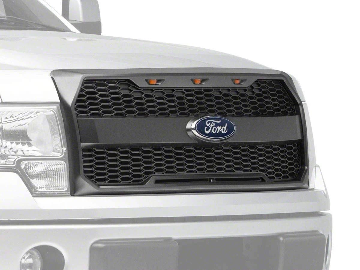 Charcoal Upper Replacement Grille with LED Lighting and Emblem Housing G358776