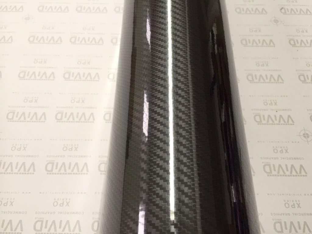 High Gloss Black Carbon Fiber Vinyl Wrap Film 3ft x 5ft Pack of 2 K1457