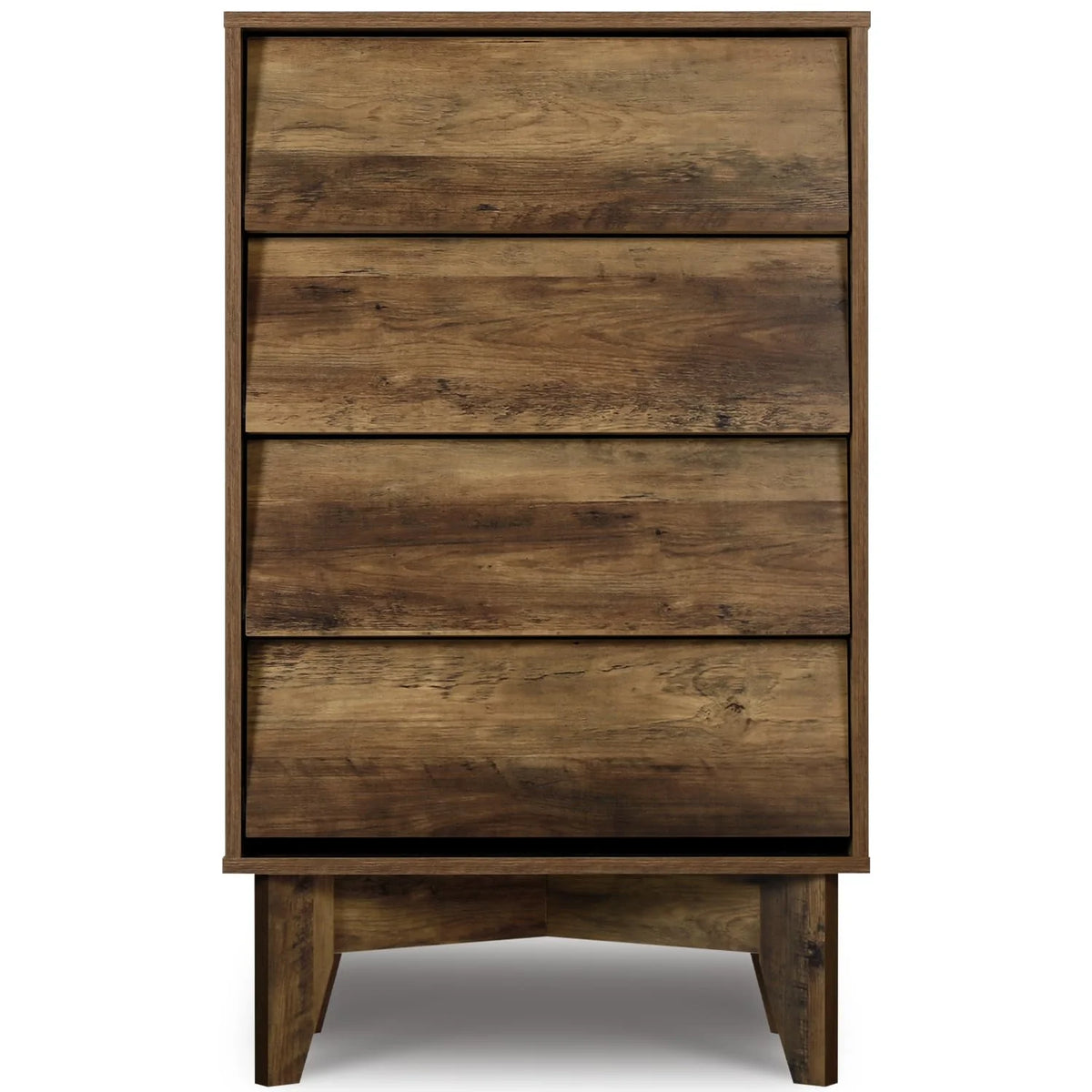 Walnut 4 Drawer Wood Dresser X4111