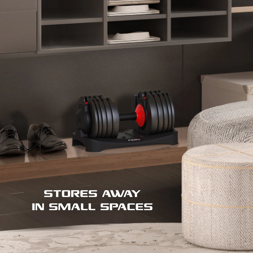 Adjustable Dumbbell 10-90 lbs Black Single H607300