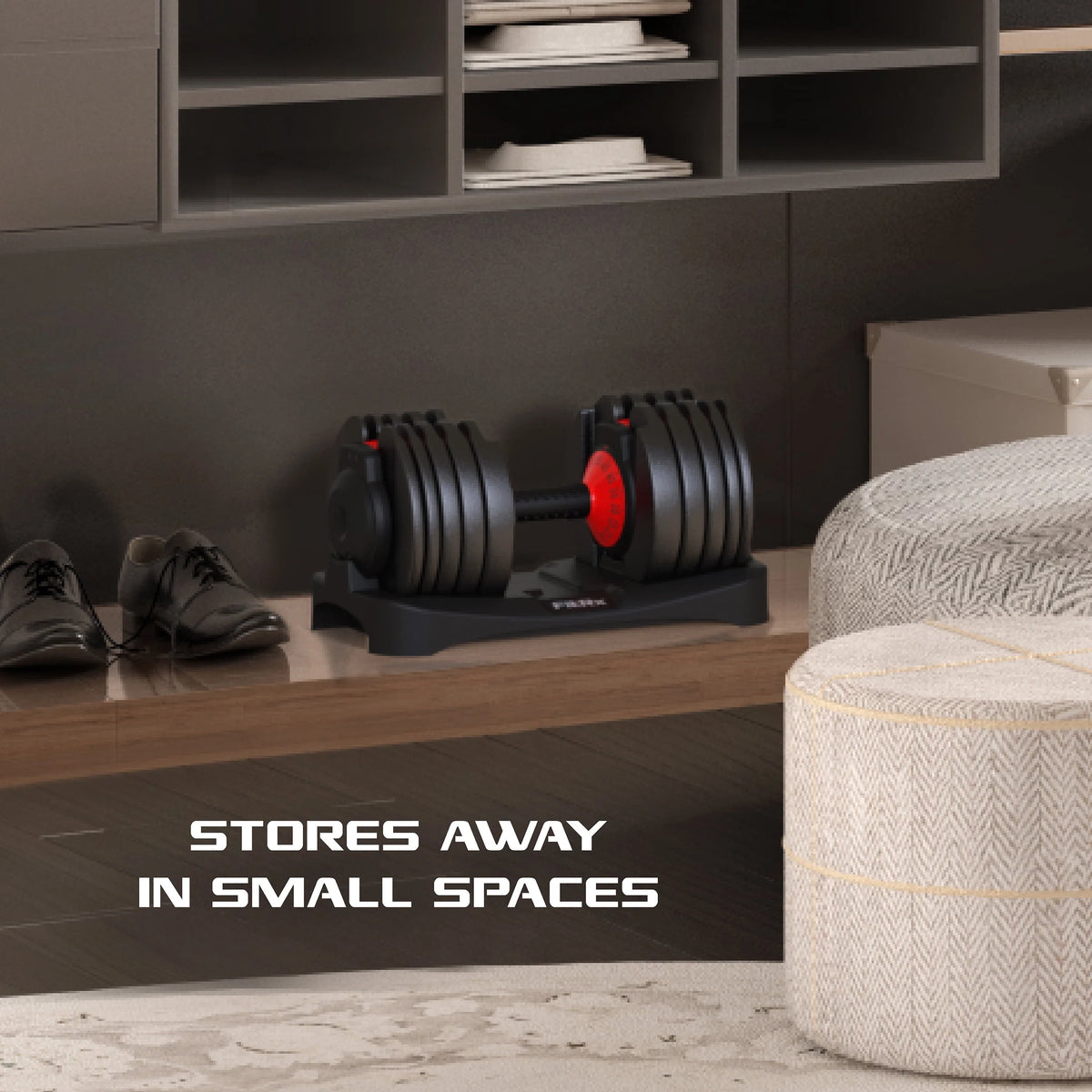 Adjustable Dumbbell 10-90 lbs Black Single H607300