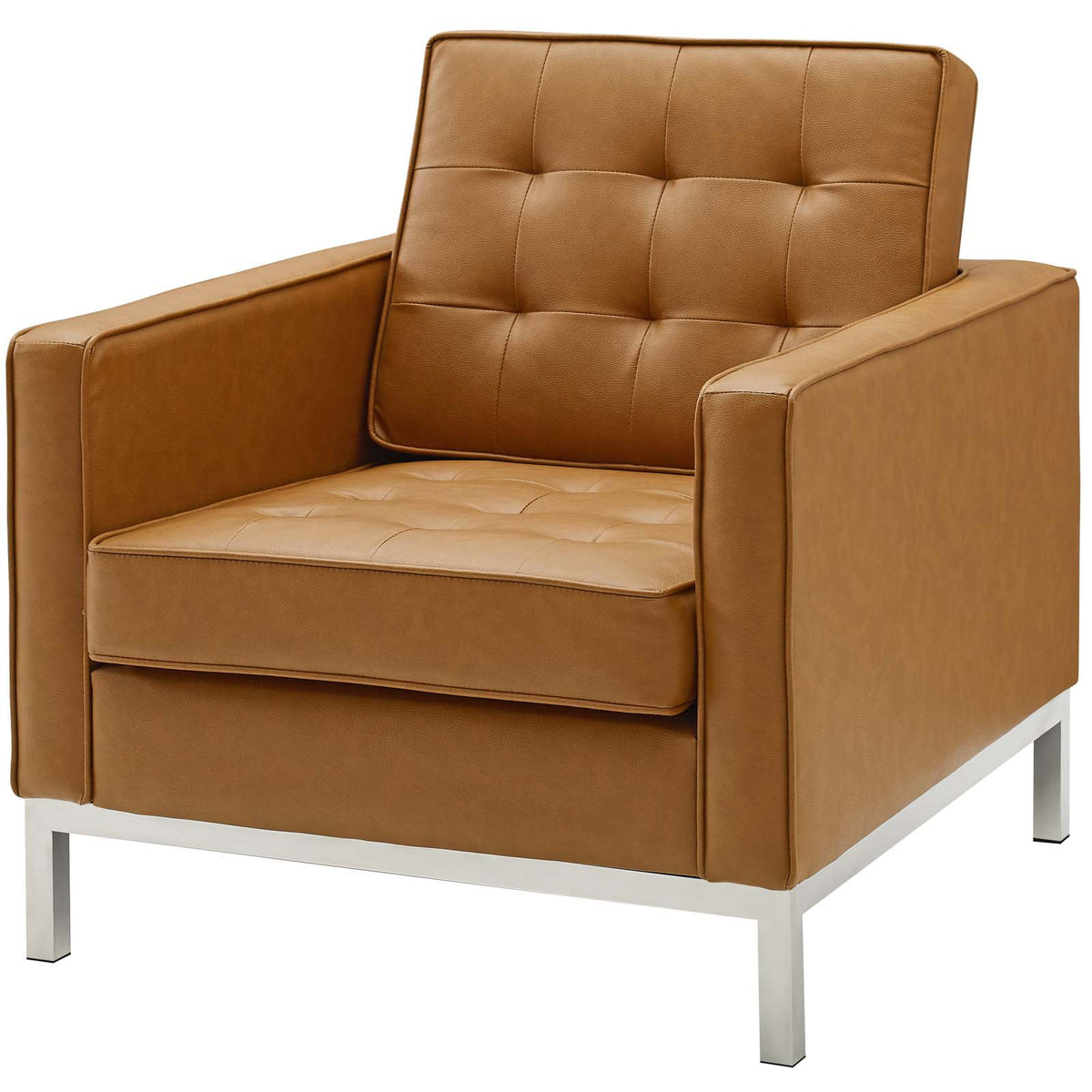 Faux Leather Tufted Accent Chair Set of 2 X134266