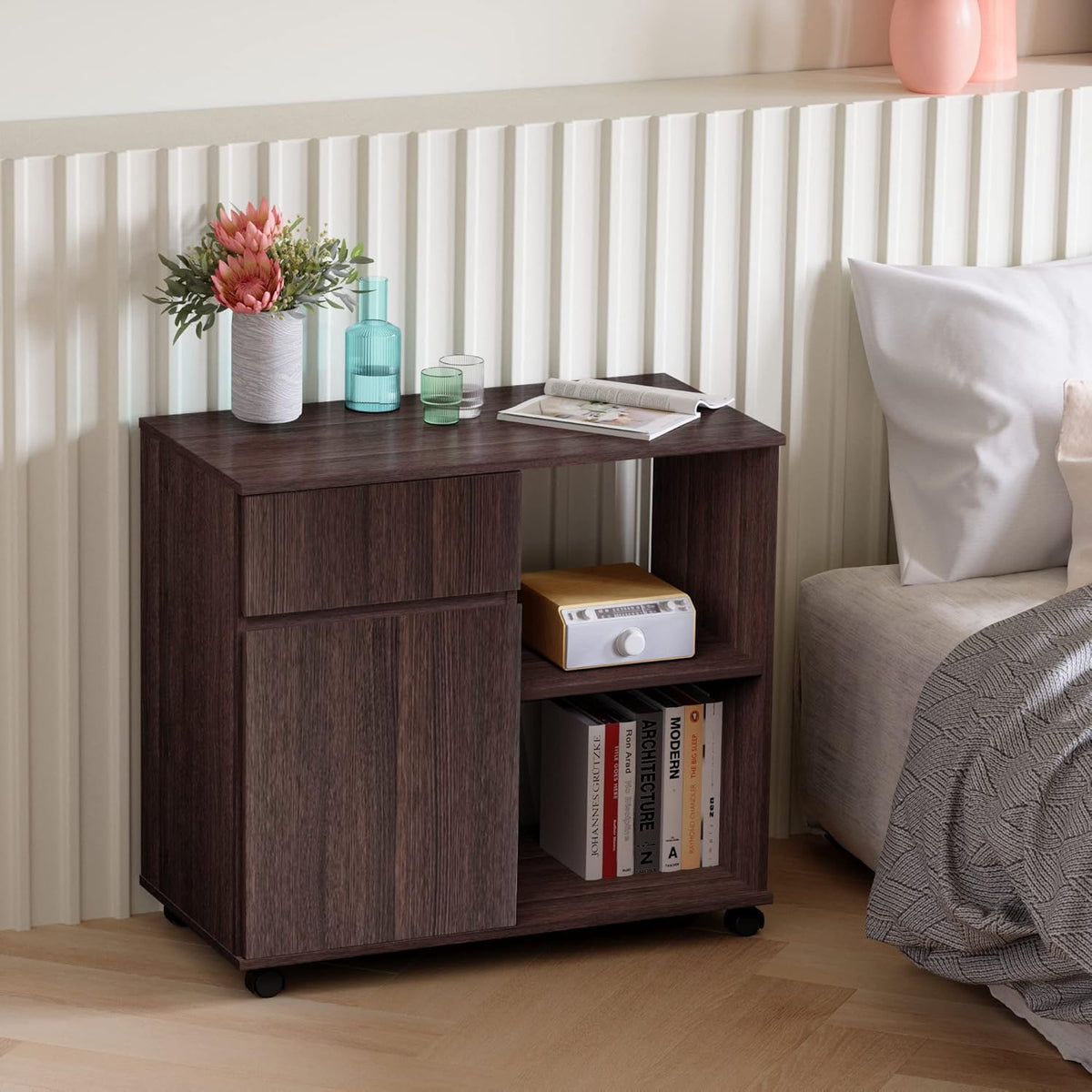 Wood File Cabinet with Storage Shelves G2431