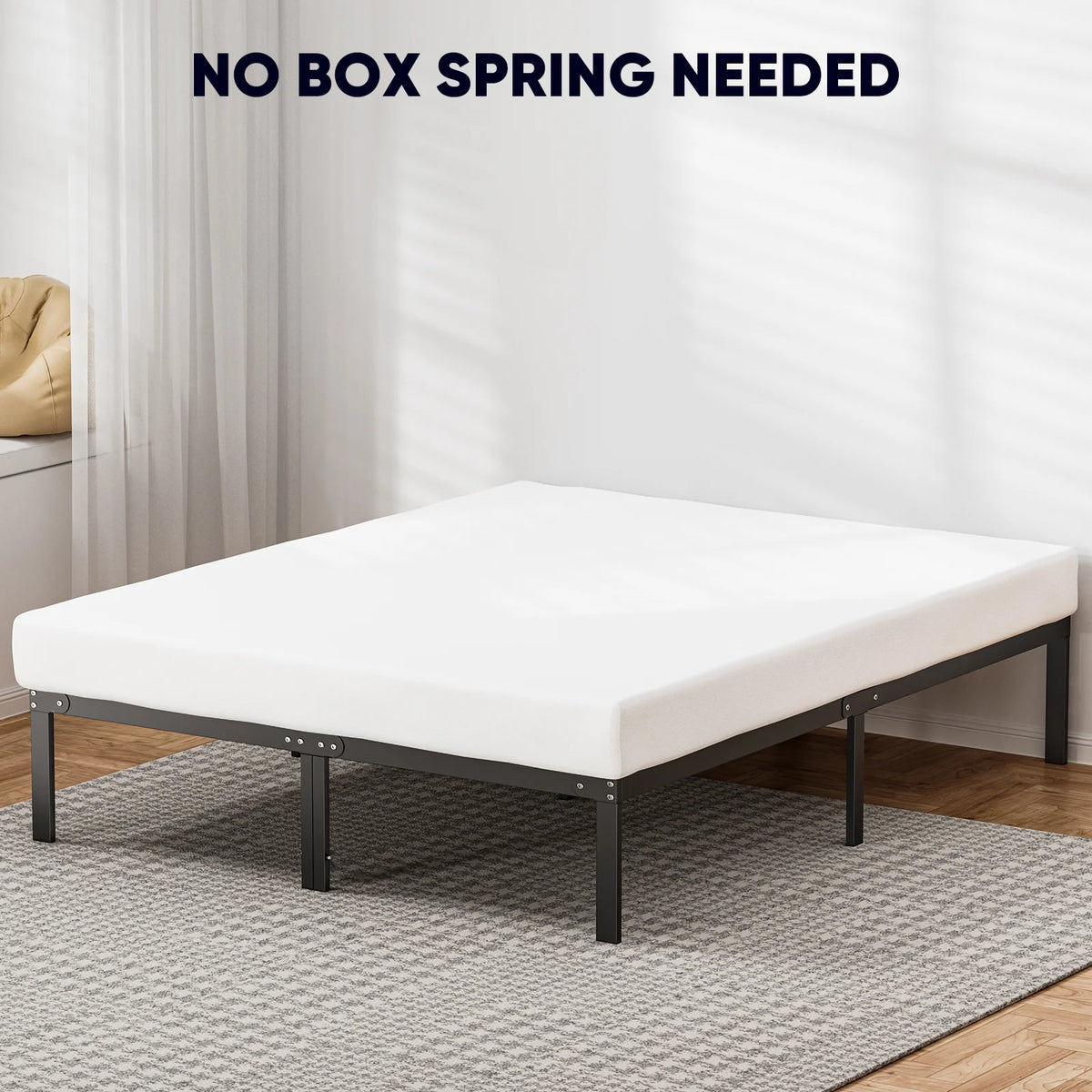 Queen Metal Platform Bed Frame U6844