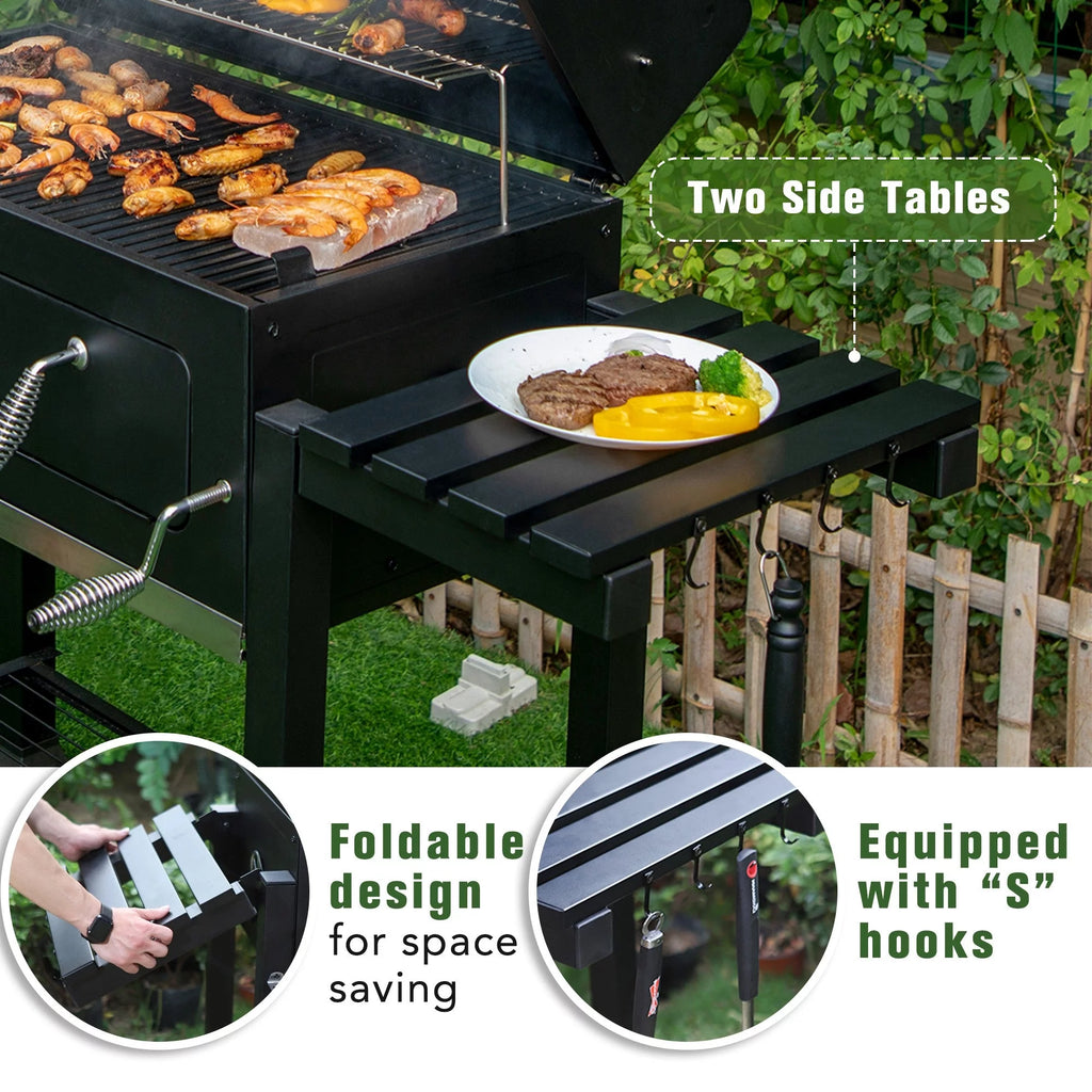 34-inch Portable Charcoal BBQ Grill H945989