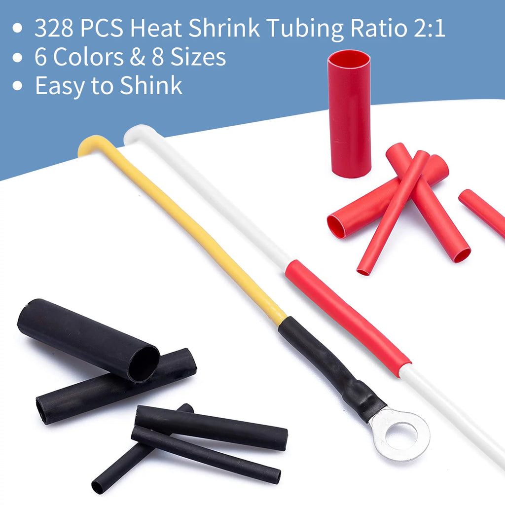 678Pcs Electrical Connector Kit Crimp Terminal Heat Shrink Tube Wire Connectors L566572