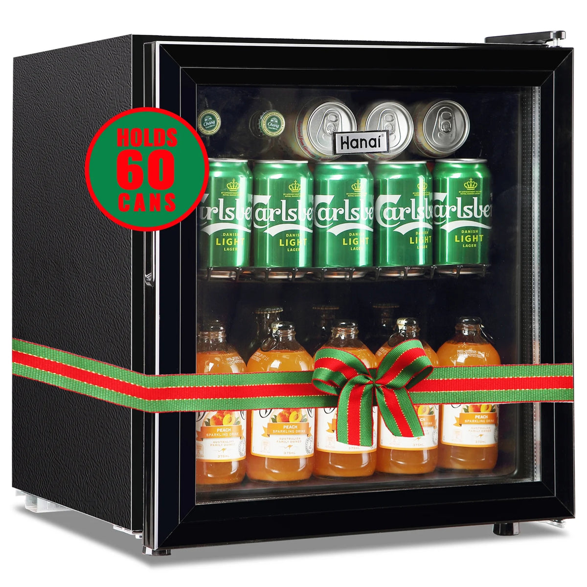 Beverage Refrigerator Cooler 60 Cans 1.7 Cu.ft Mini Fridge Glass Door Y876