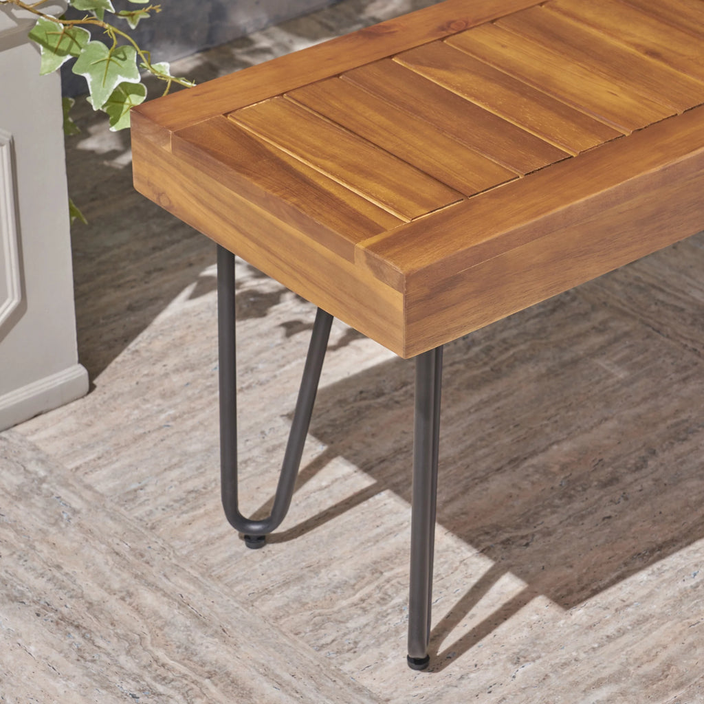 Wood and Metal Bench Y300